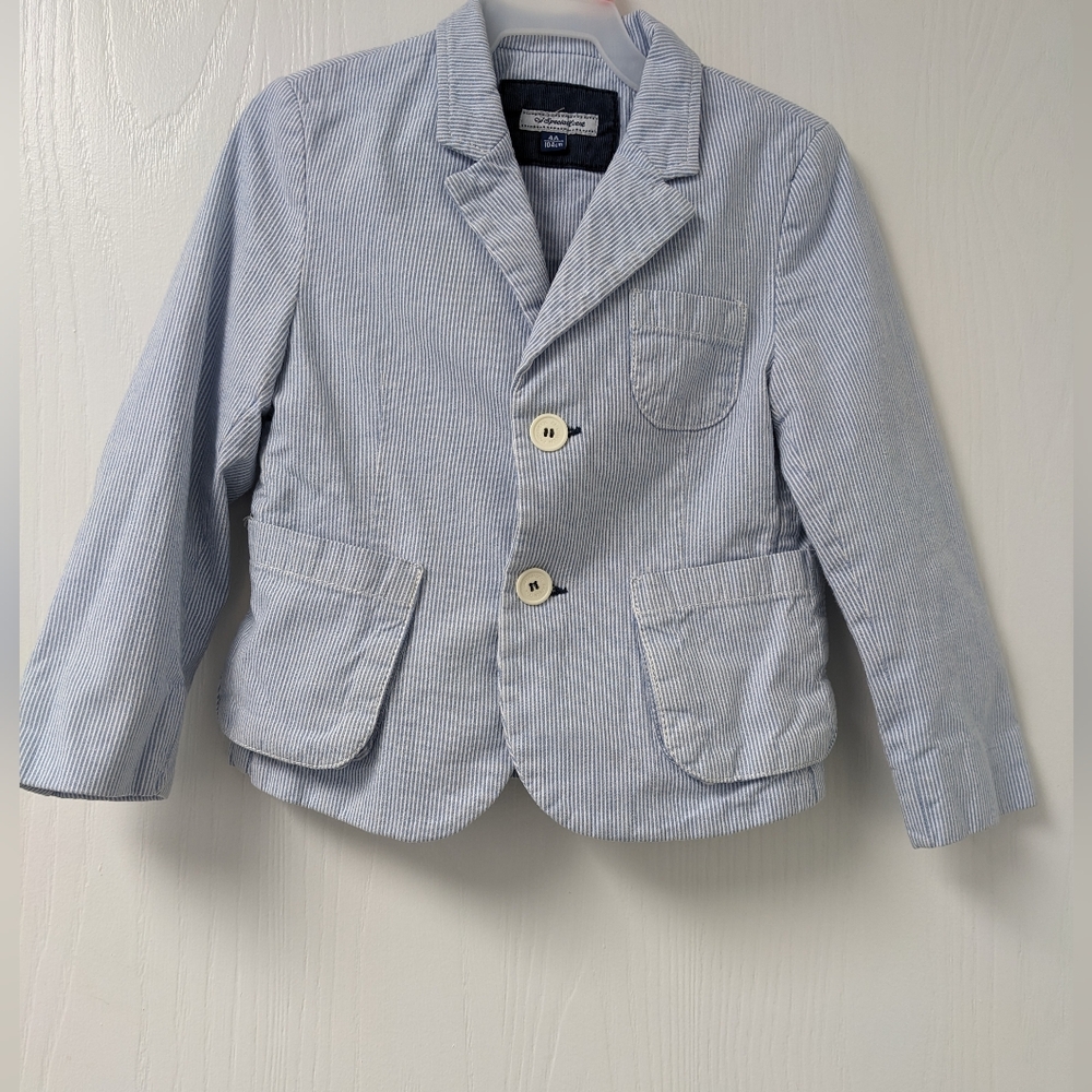 Papermoon Light Blue Pinstripe Kids Blazer